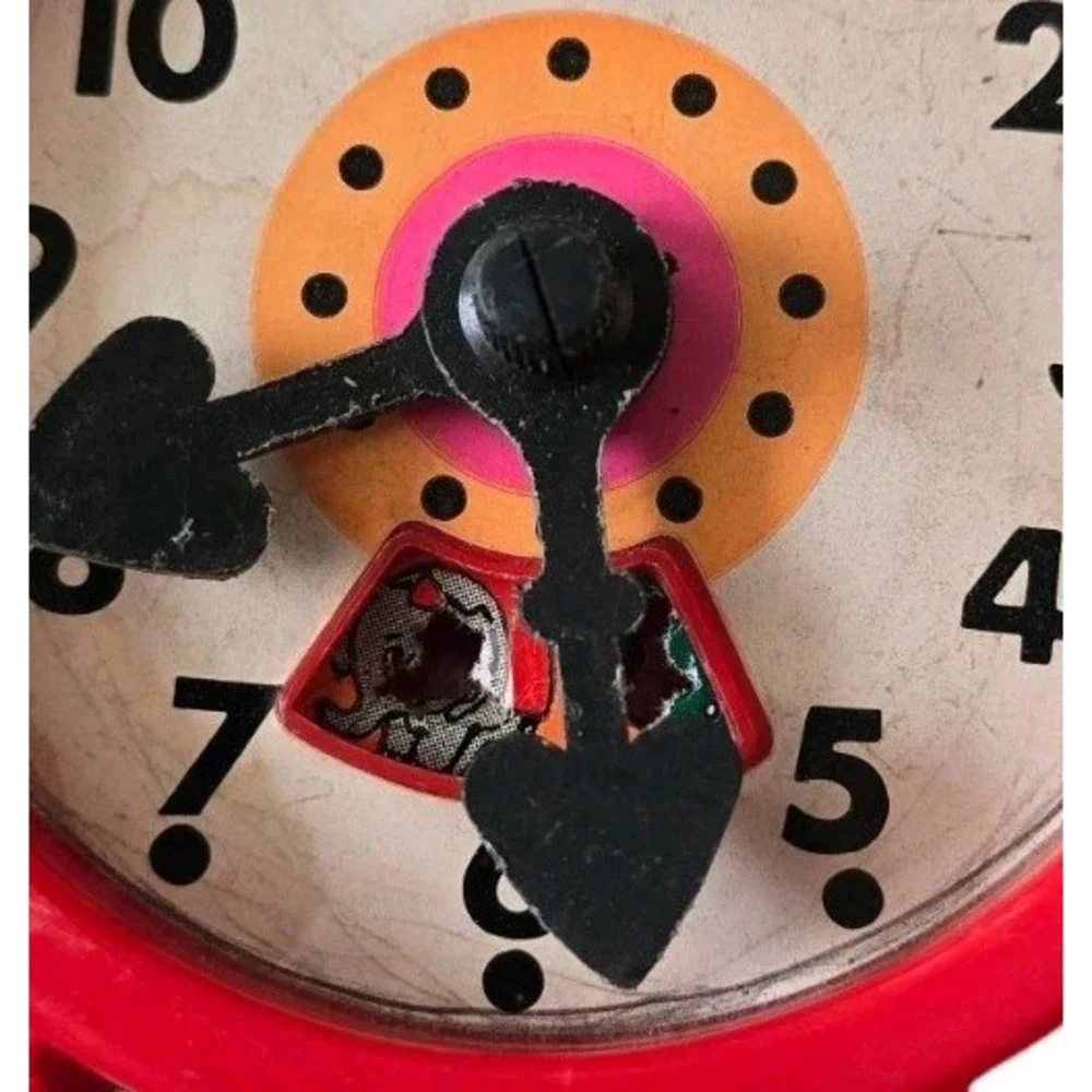 VINTAGE CHILD TOY TEACHING CLOCK COLLECTIBLE‎ 1960 TIME TEACHING ED #150